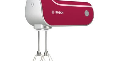 Batidora Masterchef Bosch Styline MFQ40304 en diseño moderno y color rojo intenso