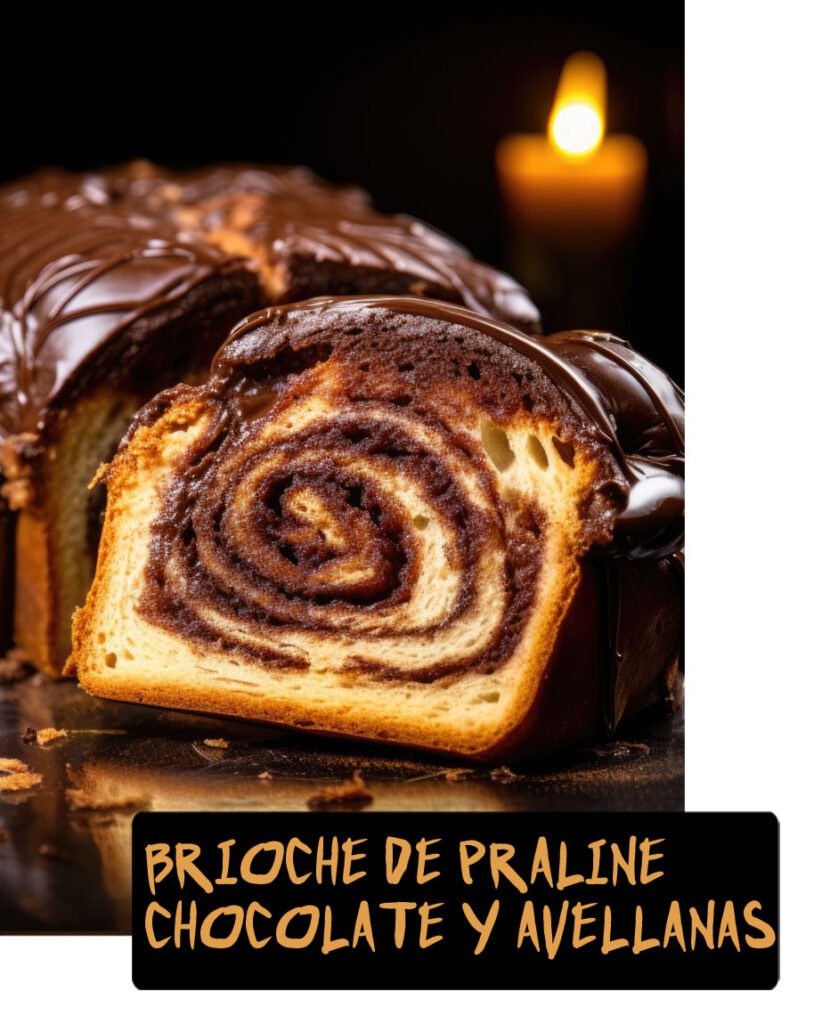 Receta de brioche de praliné chocolate y avellanas