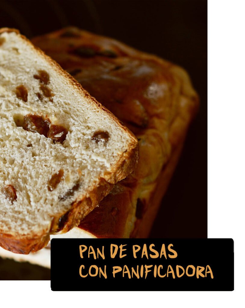 Receta de pan de pasas con panificadora