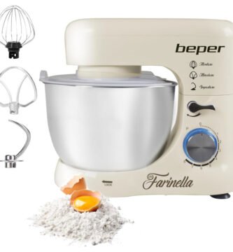 Amasadora BEPER BP.200 con accesorios, imagen destacada del modelo Farinella
