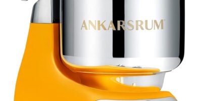 Amasadora Ankarsrum Assistent Original Sun Beam vista frontal en color amarillo Sunbeam