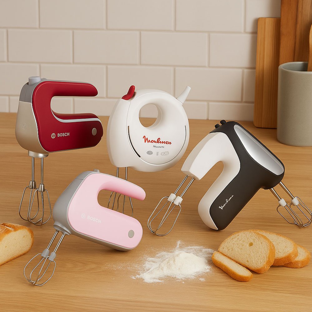 Batidoras amasadoras de pan encima de la mesa cocina