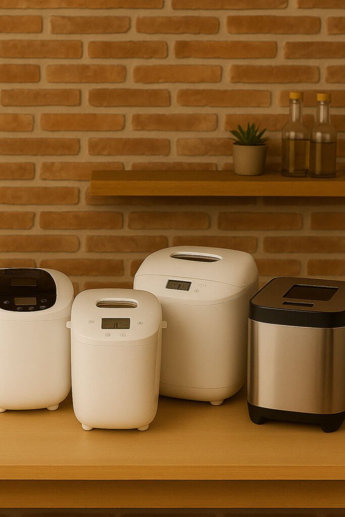 panificadoras para celíacos en cocina moderna colocadas sobre encimera vertical