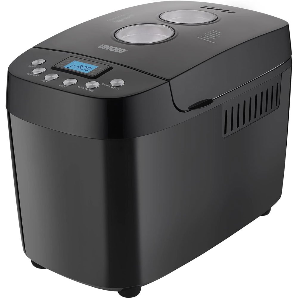 Panificadora Unold Big Black 68525 en negro con pantalla digital y doble ventana