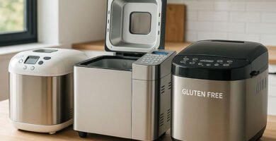 Panificadoras sin gluten modernas sobre la encimera de una cocina elegante