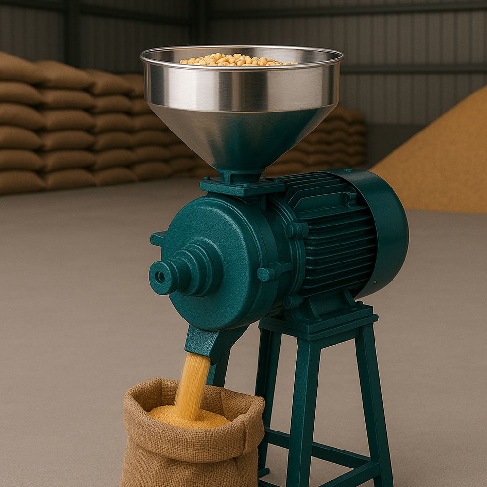 molino industrial para harina en un pabellón de almacenaje de grano