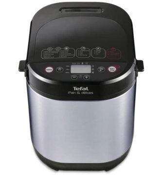 Panificadora Tefal Pain & Délices PF240E38 con diseño elegante en acero inoxidable